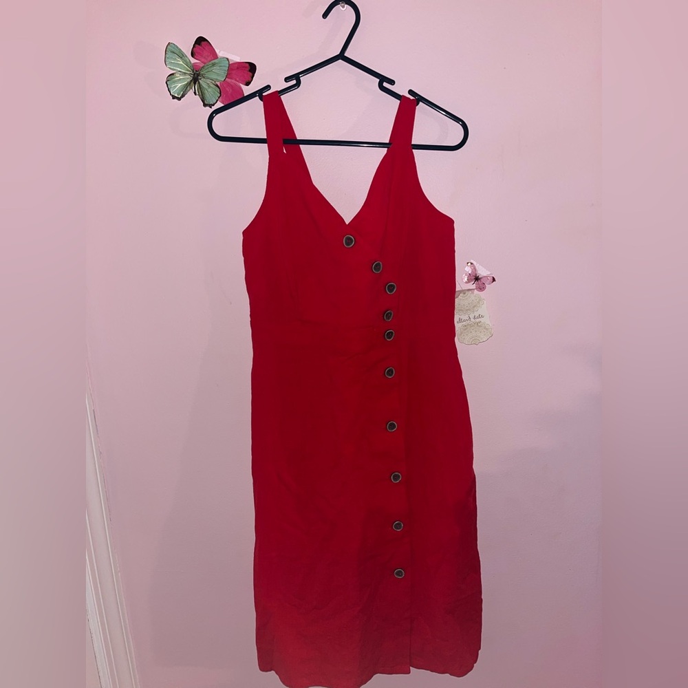 Altar'd State Red Midi Dress